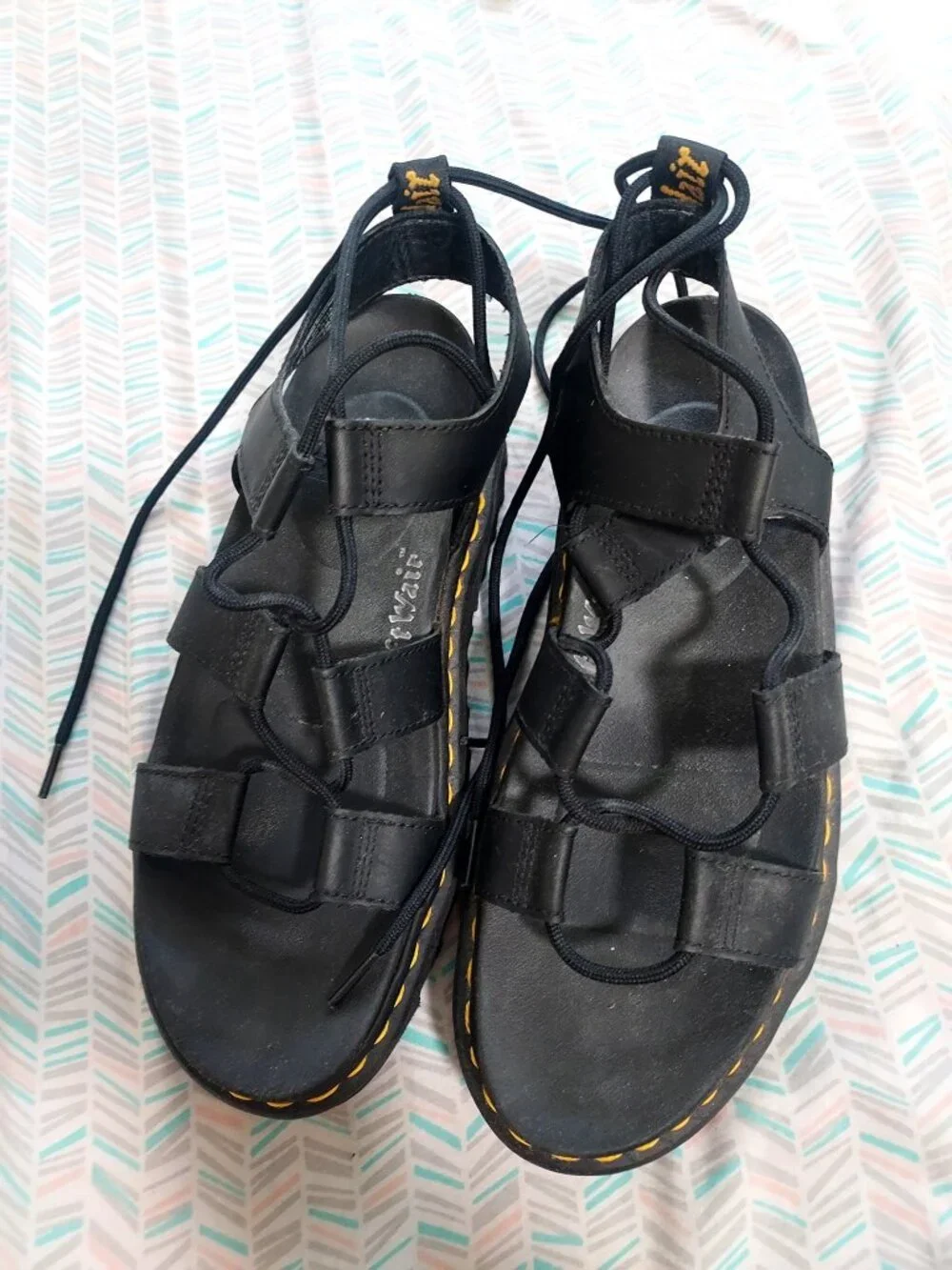 Dr. Martens Nartilla Women's Leather Gladiator Sandals Size 8 (fits like 9) - Picture 2 of 2